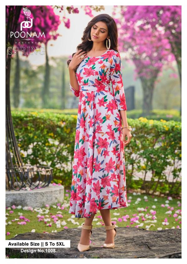 Poonam Spring Valley Digital Printed Georgette Kurti Collection